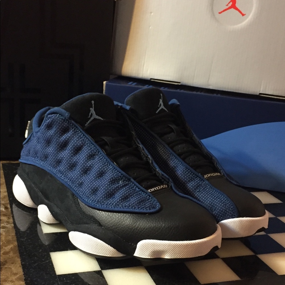 Men’s Air Jordan 13 Retro Low Blue/Silver Size 9.5